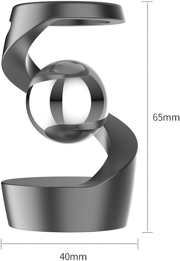 Aerospace Aluminum Adult Fidget Spinner: Optical Illusion Desk Toy, Gravity-Defying Metallic Shape, Stainless Steel Sphere, Stress Relief Kinetic Sculpture (Gray Silver)