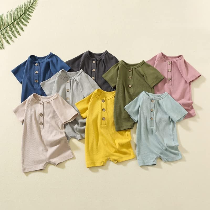 Baby Boys Girls 2 Pack Romper Jumpsuits Short Sleeve One Piece Clothes Sets