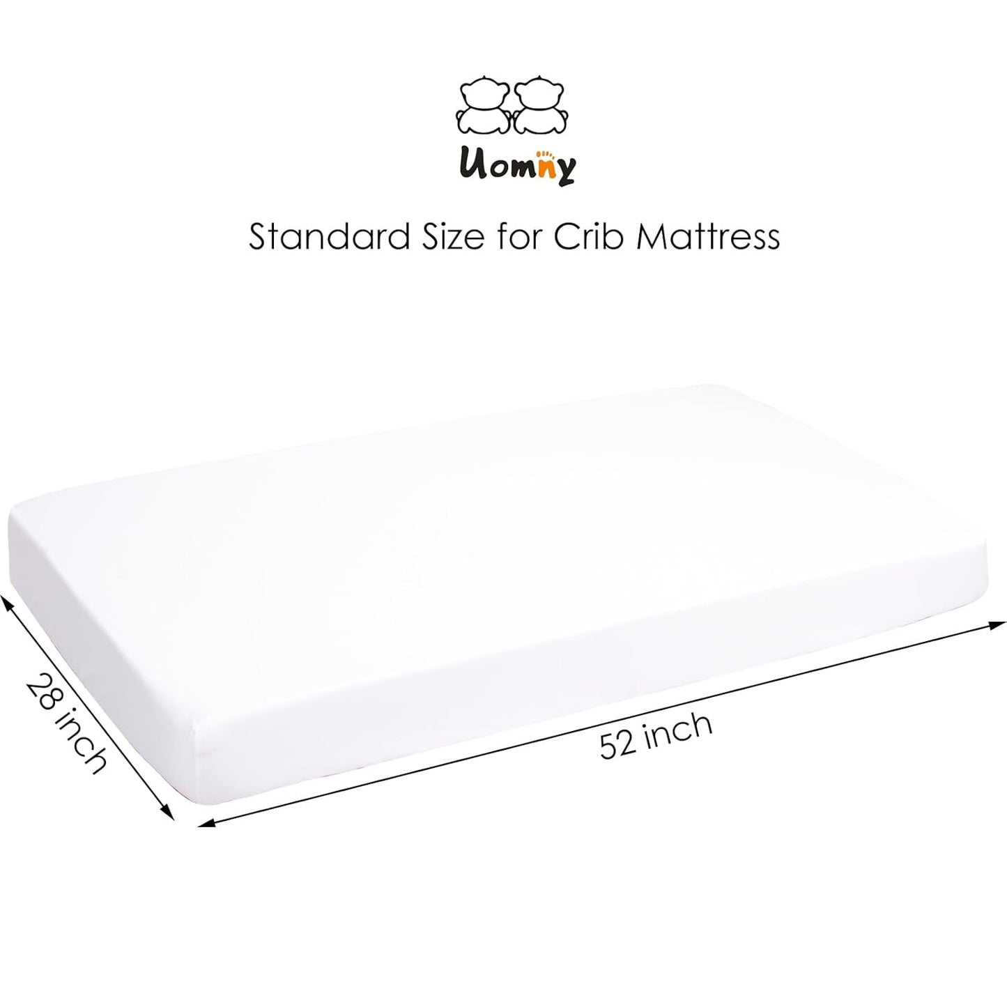 UOMNY Crib Sheet White Fitted Crib Sheets Baby Sheet for Standard Crib and Toddler Mattresses Nursery Bedding Sheet Crib Mattress Sheets for Boys and Girls 1 Pack Space Toddler Sheet