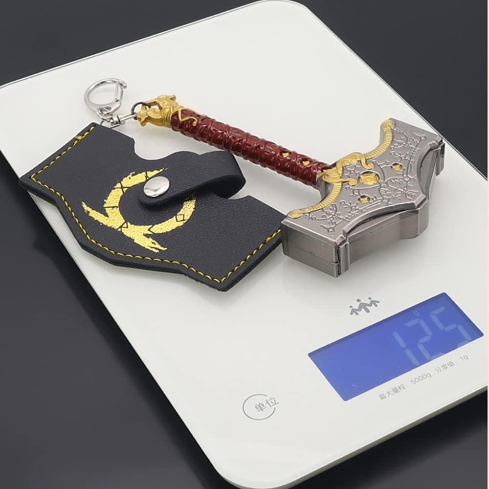 Superbuybox God of War Ragnarök Thor Mjölnir the hammer of Thor Action Figures Game Toys Collection Keychain Gift Desk Decoration Backpack Pendant Gift Bronze Version