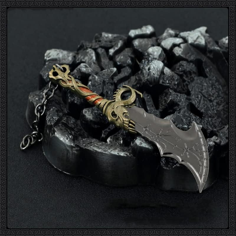 Superbuybox God of War Kratos Blades of Chaos Action Figures Game Collection Keychain Desk Decoration Backpack Pendant Gift
