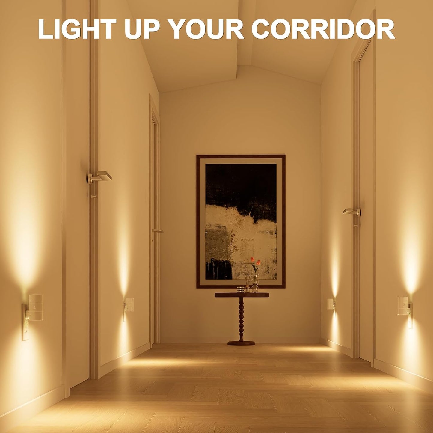 NIORSUN Night Lights Plug Into Wall,Plug in Night Light with 3 Light Modes,Ultra-Slim Design,Dusk to Dawn Sensor,0-100LM Dimmable Night Light for Hallway Bathroom Stairway Bedroom,White,4 Pack