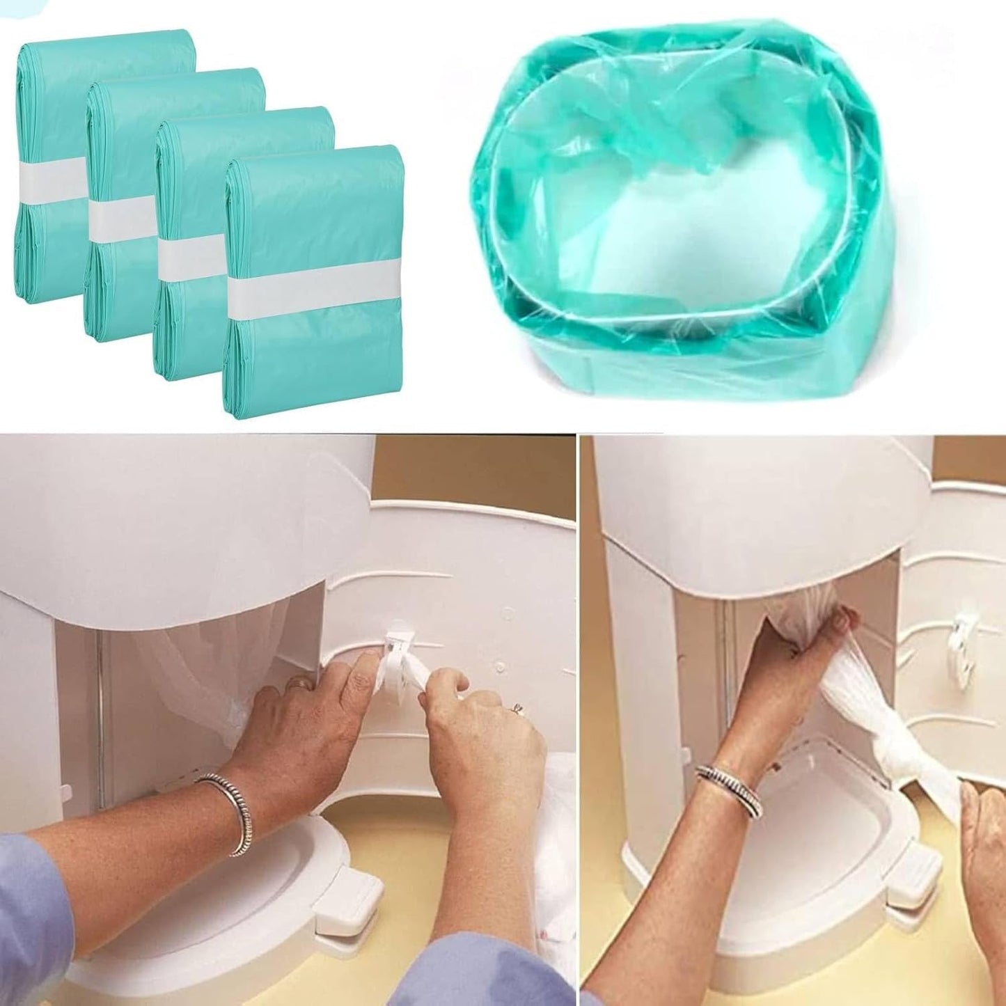 Adult Diaper Liner Refills, Compatible with Janibell Akord 280 Slim Model Pail, Odor-Seal Technology, Adult Diaper System, A Single Liner Pack Will Last Holds Up to 550 Diapers/Briefs, 6-Pack