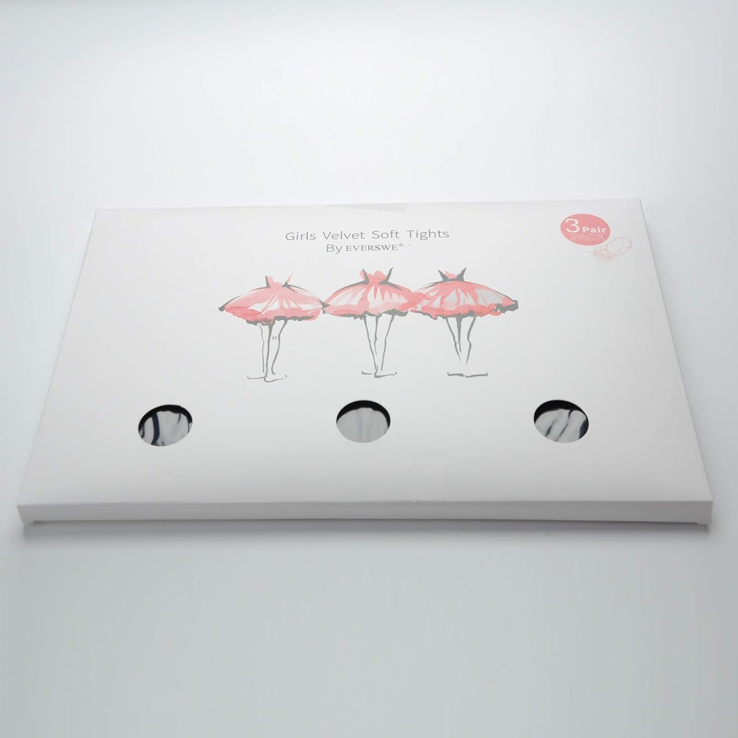 EVERSWE 3 Pairs Pack Girls Microfiber Tights Multiple Colors