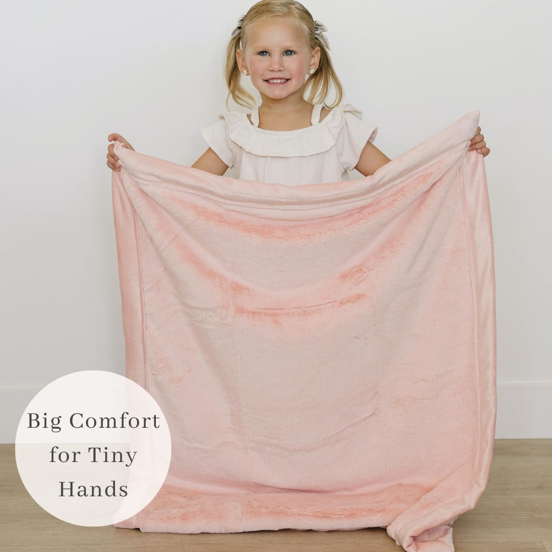 SARANONI Receiving Blankets for Babies Super Soft Boutique Quality Lush Luxury Baby Blanket (Peach Blush, Receiving Blanket 40" x 30")