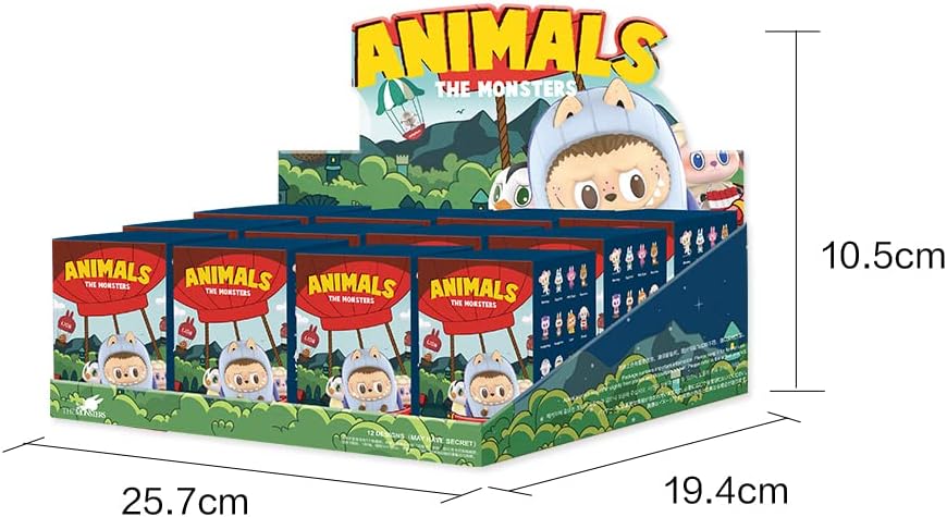 POP MART The MONSTERS Animals Series, 12PCs The MONSTERS Blind Box Figures, Random Design Action Figures Collectible Toys Home Decorations, Holiday Birthday Gifts for boys and girls, Whole Set