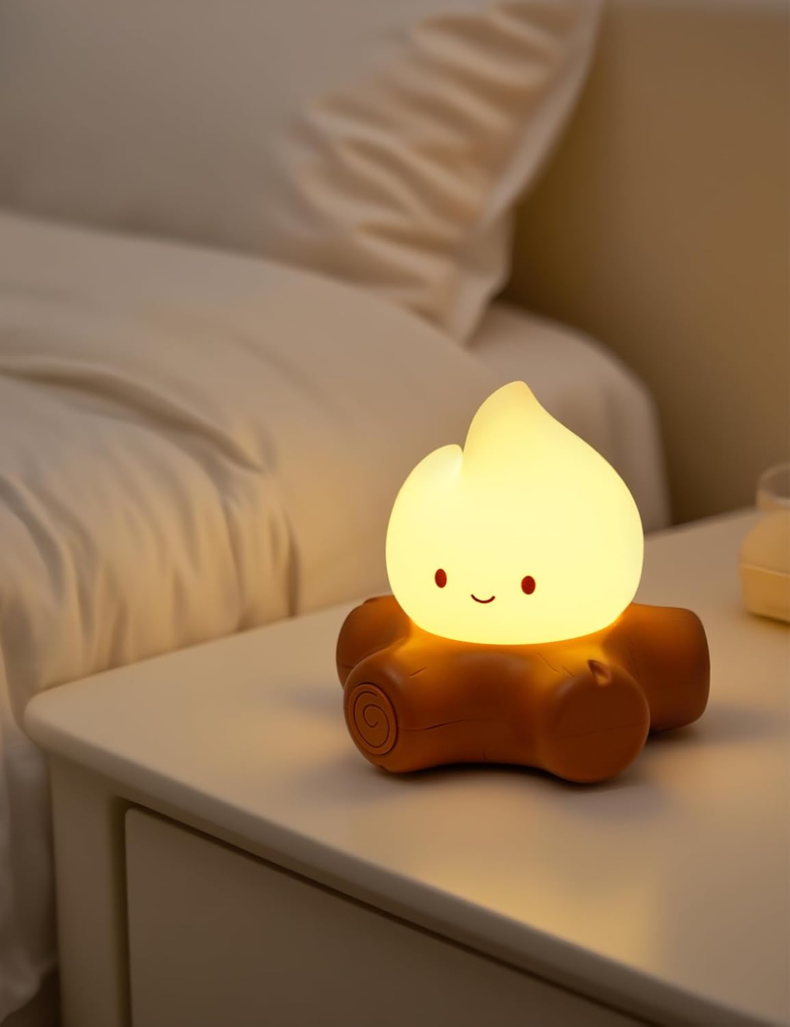 Fake Campfire Lamp, Ambient Lighting, Desk Accessories, Portable Rechargeable Night Light, Candlelight Mode Mood Lighting, Bedroom, Desktop, Camping Decor, Cute Gifts