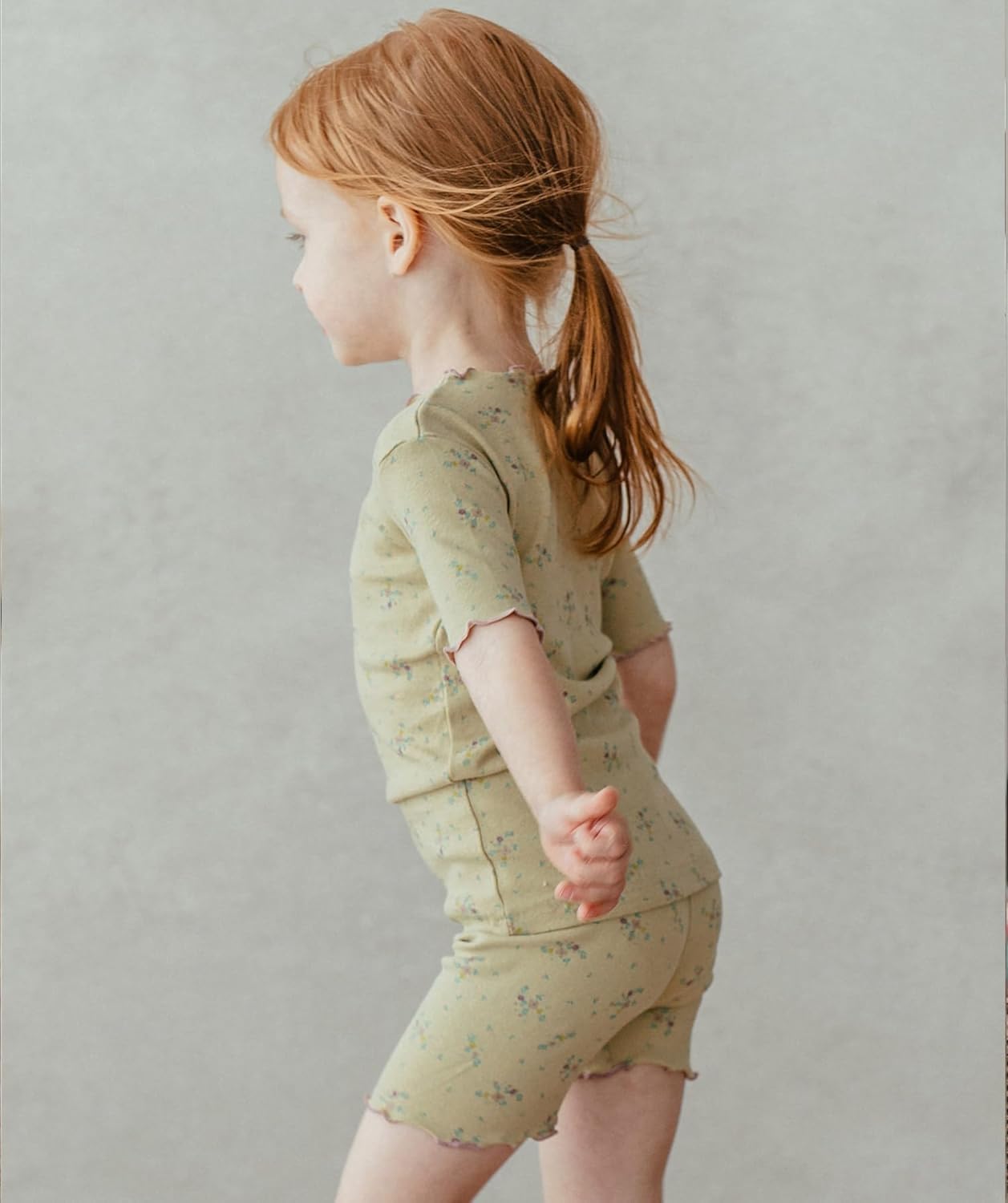 AVAUMA Baby Boy Girl Pajama Set 6M-7T Kids Cute Toddler Snug fit Flower Pattern Design Pjs Cotton Sleepwear Ruffled Shirring