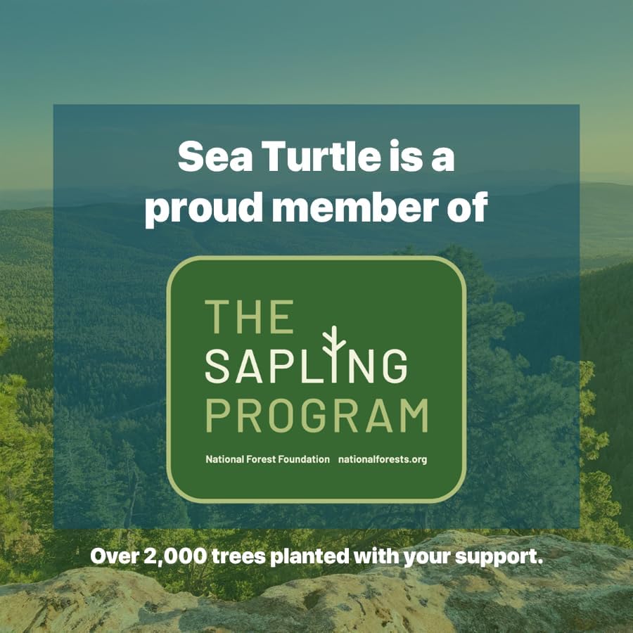 Sea Turtle Plant-Based Bristles, Bamboo Toothbrushes, Soft Natural Toothbrush for Adults (4 Pack)