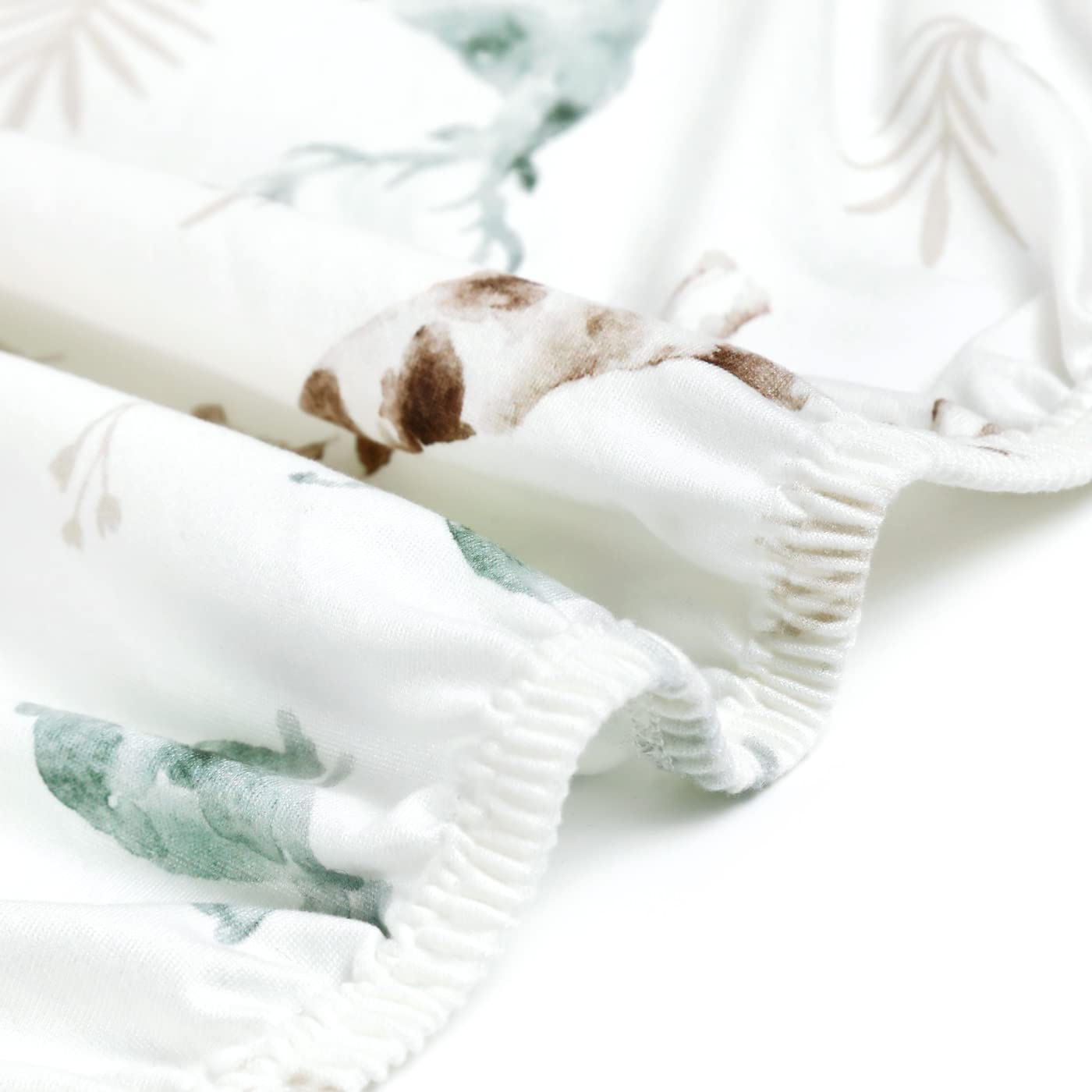 Stretchy Ultra Soft Jersey Knit Fitted Pack n Play Sheets Set 2 Pack, Portable/Mini Crib Sheets for Boys and Girls, Stylish Playard Sheets Fitted Safe and Snug, African Savannah Animals Pattern