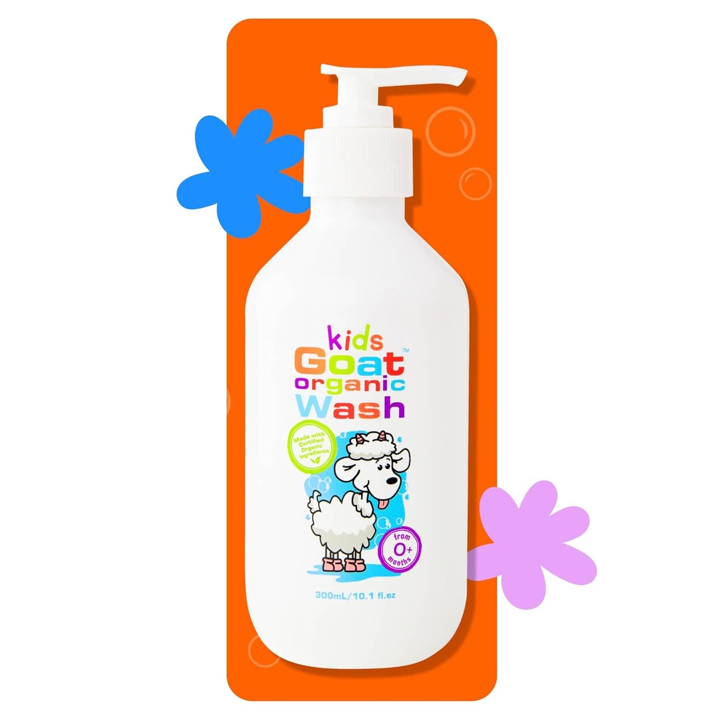 Goat Milk Kids Organic Body Wash: Balance and Moisture for Kids and Babies' Skin, 10.1 Fl oz
