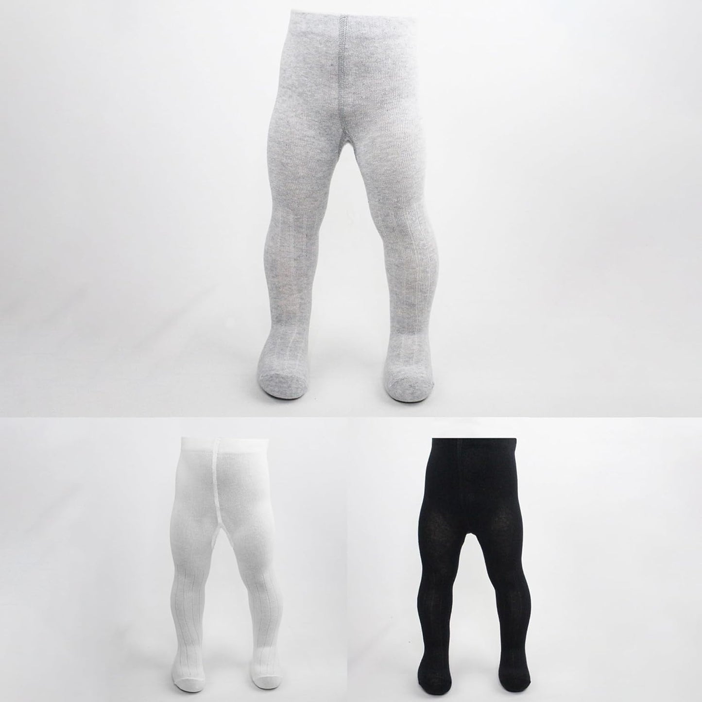 bistyle Baby Girls Tights Thick Leggings Soft | Warm Organic Cotton Stockings Pantyhose | Newborn Infant Toddler 3 Pack