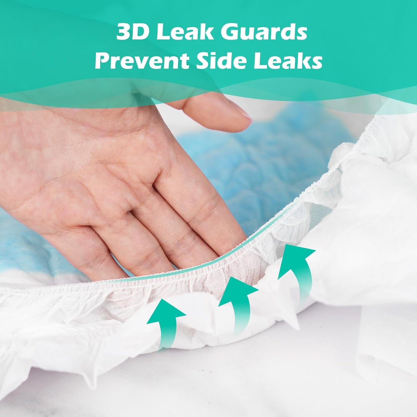 SUNKISS TrustPlus Adult Diapers with Maximum Absorbency, Disposable Incontinence Briefs with Tabs for Men and Women, Large, 60 Count (4 Packs of 15)