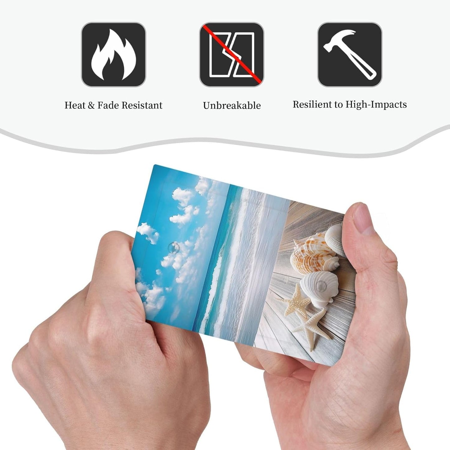 Light Switch Cover Plate Beach Waves Brown Wood Starfish Shells 1 Gang No Device Blank Electrical Wall Plates Faceplate Decorative Switch Plate For Bathroom Living Room Decor