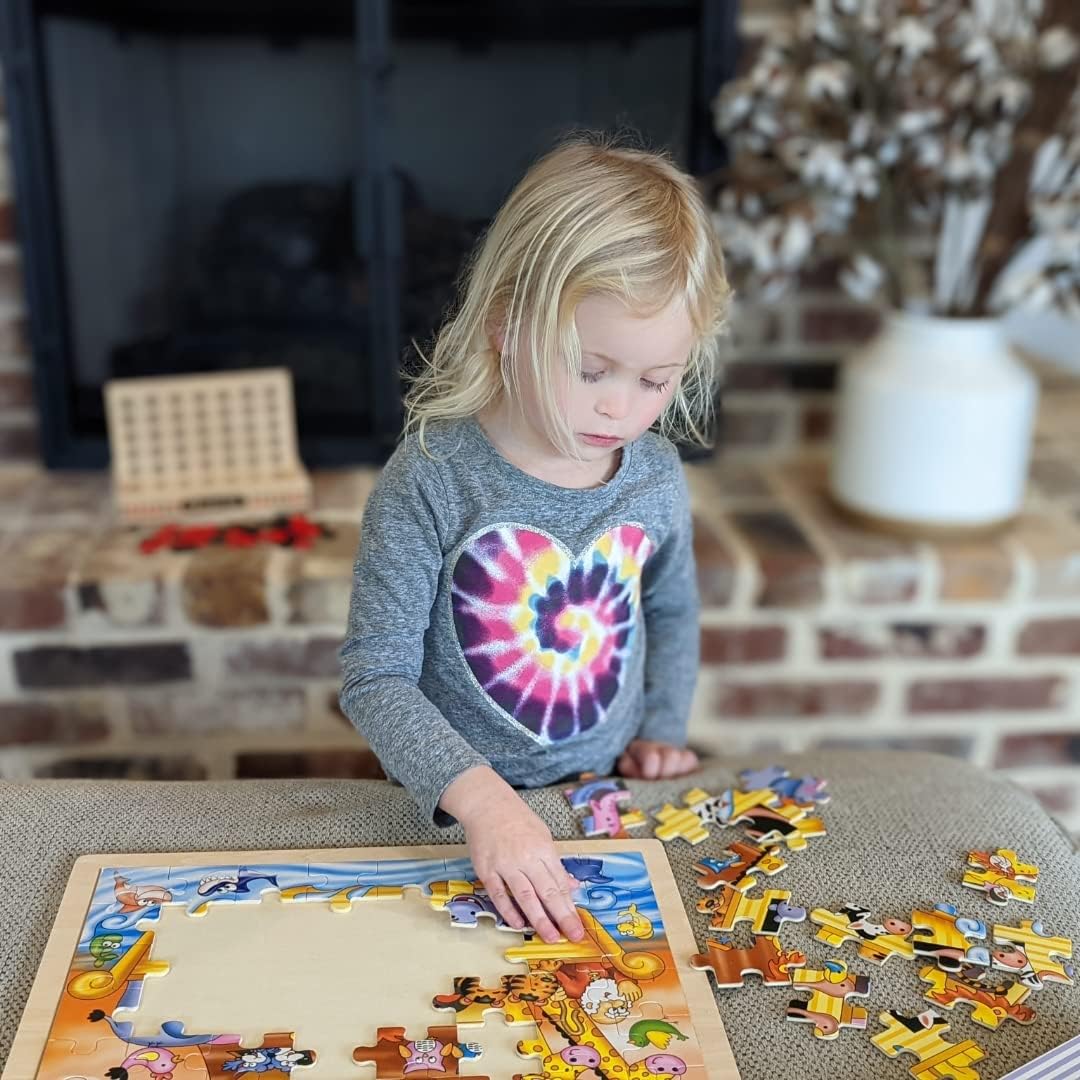 Noah Jigsaw Puzzles for Toddlers Age 3-5, 48pcs Preschool Educational Learning Toys Sets Gift for Baby Infants Boys and Girls (Noah's Ark…)