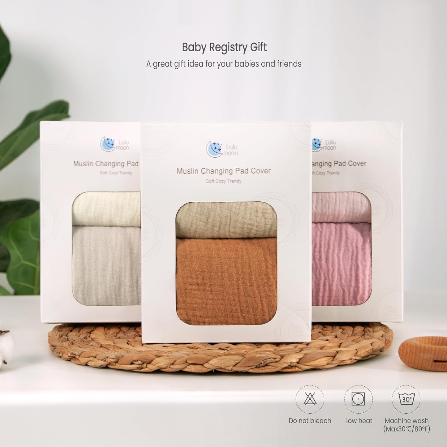 lulumoon Baby Changing Pad Cover: Muslin Diaper Changing Table Pad Cover - Changing Pad Sheets for Girls Boys