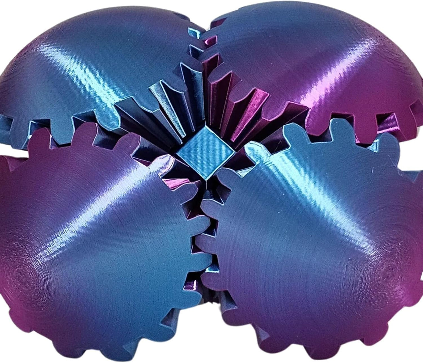 Gear Ball for ADHD 3D Printed Gear Ball Steampunk Whirling Wonder Fidget Toy Gearsphere Gear Ball for Stress and Anxiety Relaxing Fidget Ball Ideal for Sensory Needs and Autism (Candy)