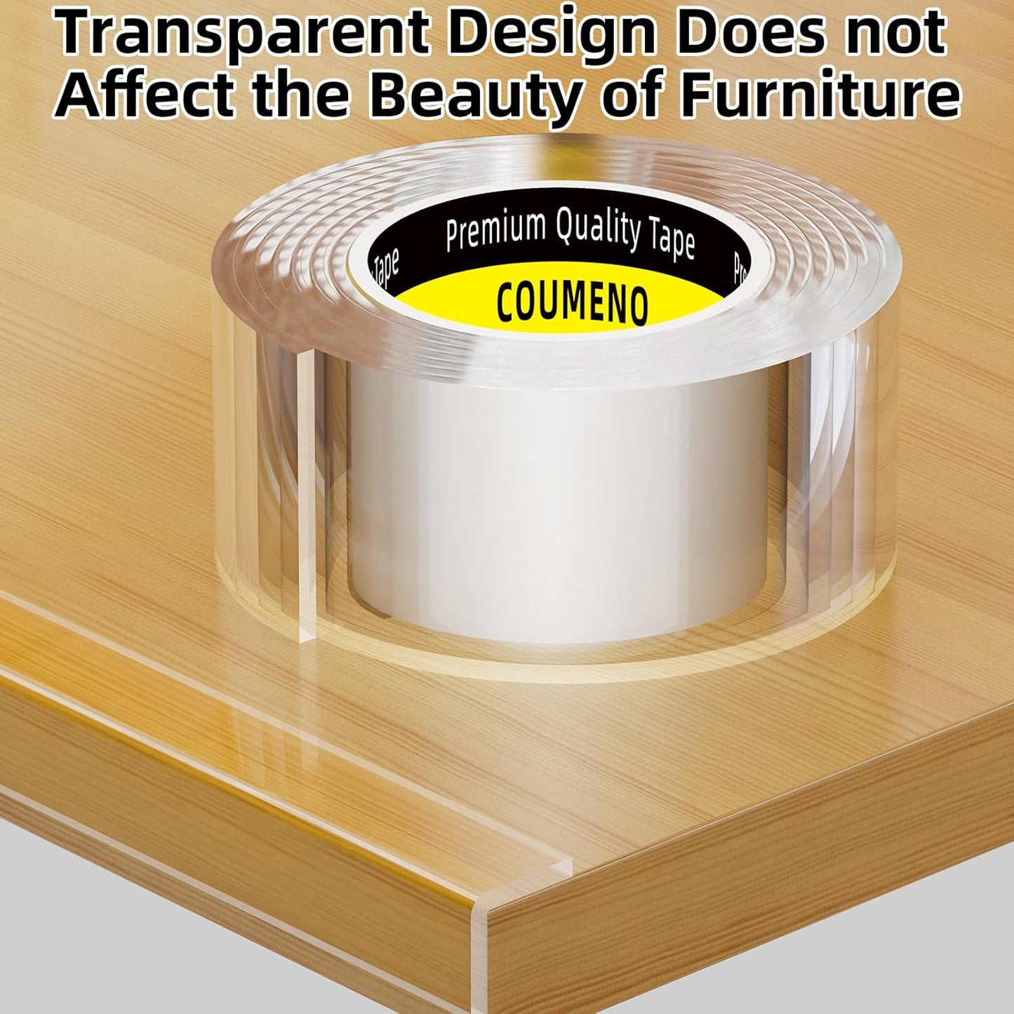 Clear Edge Protector,Safe Corner Protector, Anti-Sharp Edge Protector, for Furniture, Drawers, Tables, Cabinets 2inX6.56FT