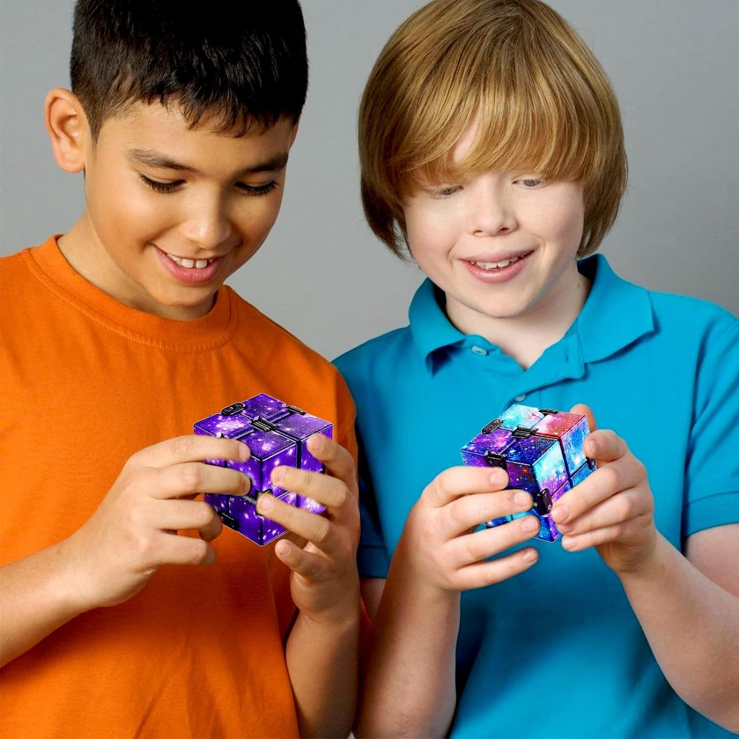 4 Pack Infinity Cube Fidget Toy, Fidgeting Game for Adults, Cool Mini Gadget Best for Stress and Anxiety Relief and Kill Time for ADD/ADHD/OCD