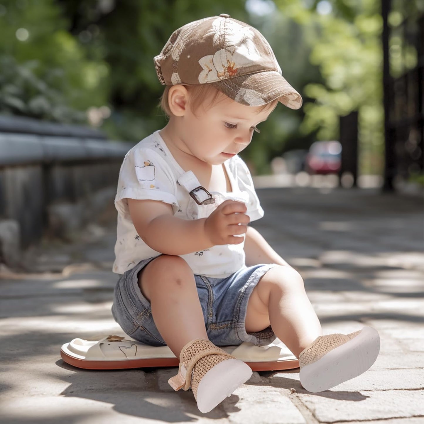 Baby First-Walking Shoes 1-4 Years Kid Shoes Trainers Toddler Infant Boys Girls Soft Sole Non Slip Cotton Canvas Mesh Breathable Lightweight TPR Material Slip-on Sneakers Outdoor