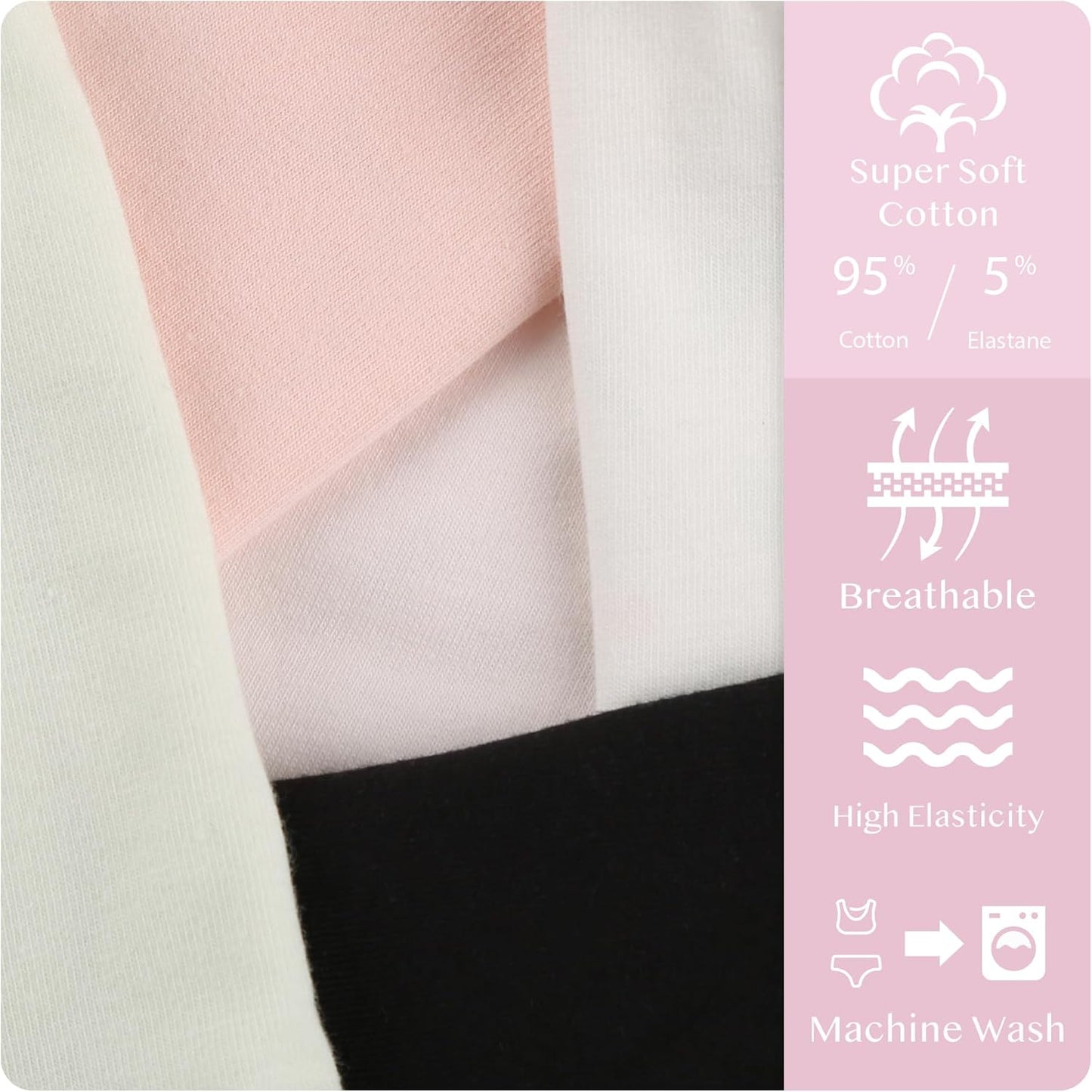 Donella Girls' Soft Cotton Underwear - Kids Bikini Brief Panties for Girls and Toddlers 5-Pack, Age: 2-15