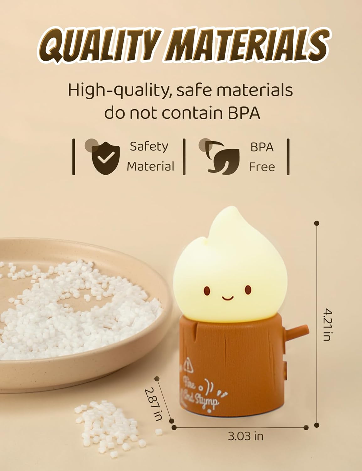 Flameless Candles Lamp, Cute Night Light,Torch Stump Light, LED Tea Lights Candles Rechargeable Night Light,Suitable for Kids lamp Bedroom,Outdoor,Camp, Gift, Christmas,Halloween