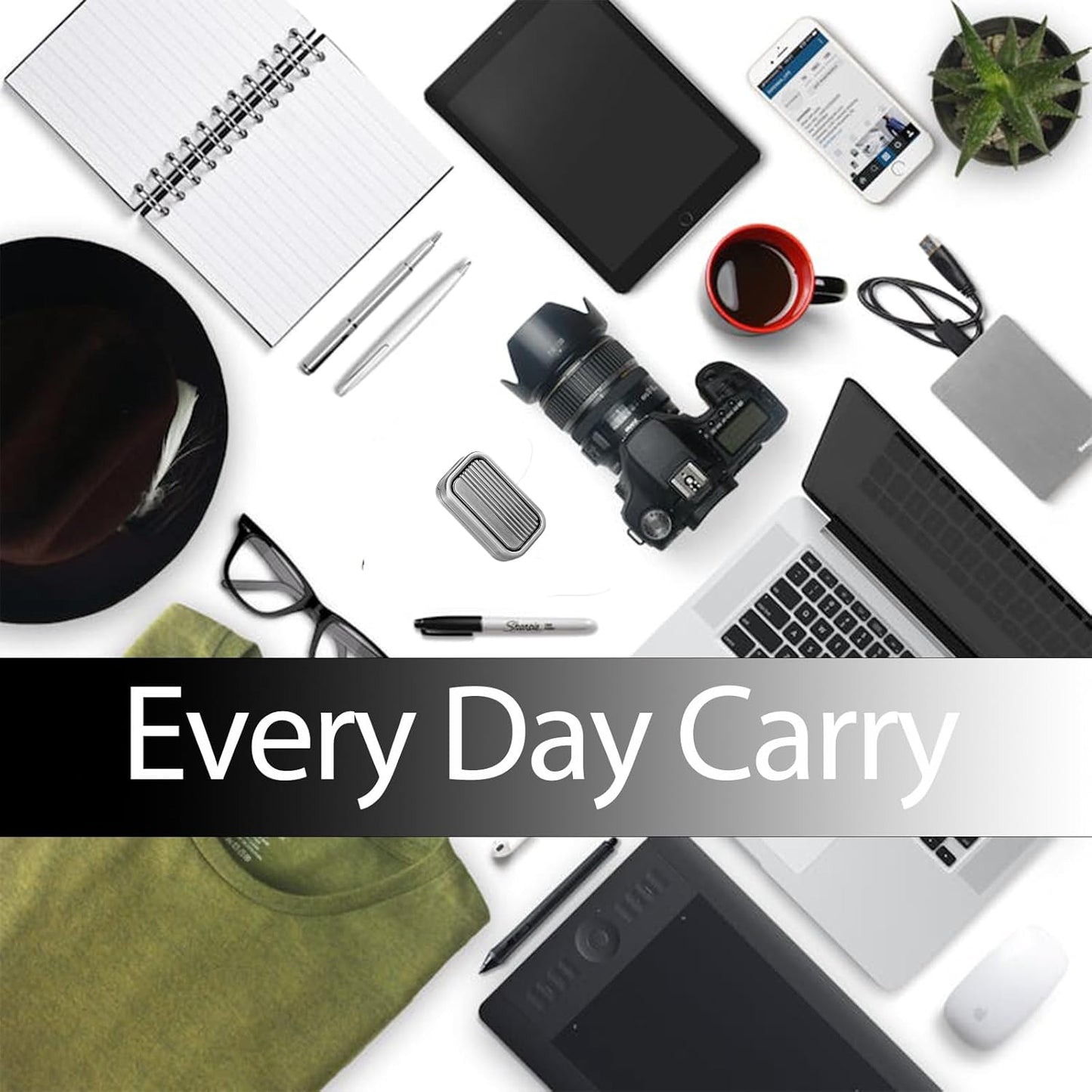 Fidget Slider 3 Layer EDC Gadgets Toy, Metal Magnetic Haptic Fidget Toys for Adults Anxiety/ADHD/Stress Relief, Gift for Boyfriend, Husband and Father (Silver)