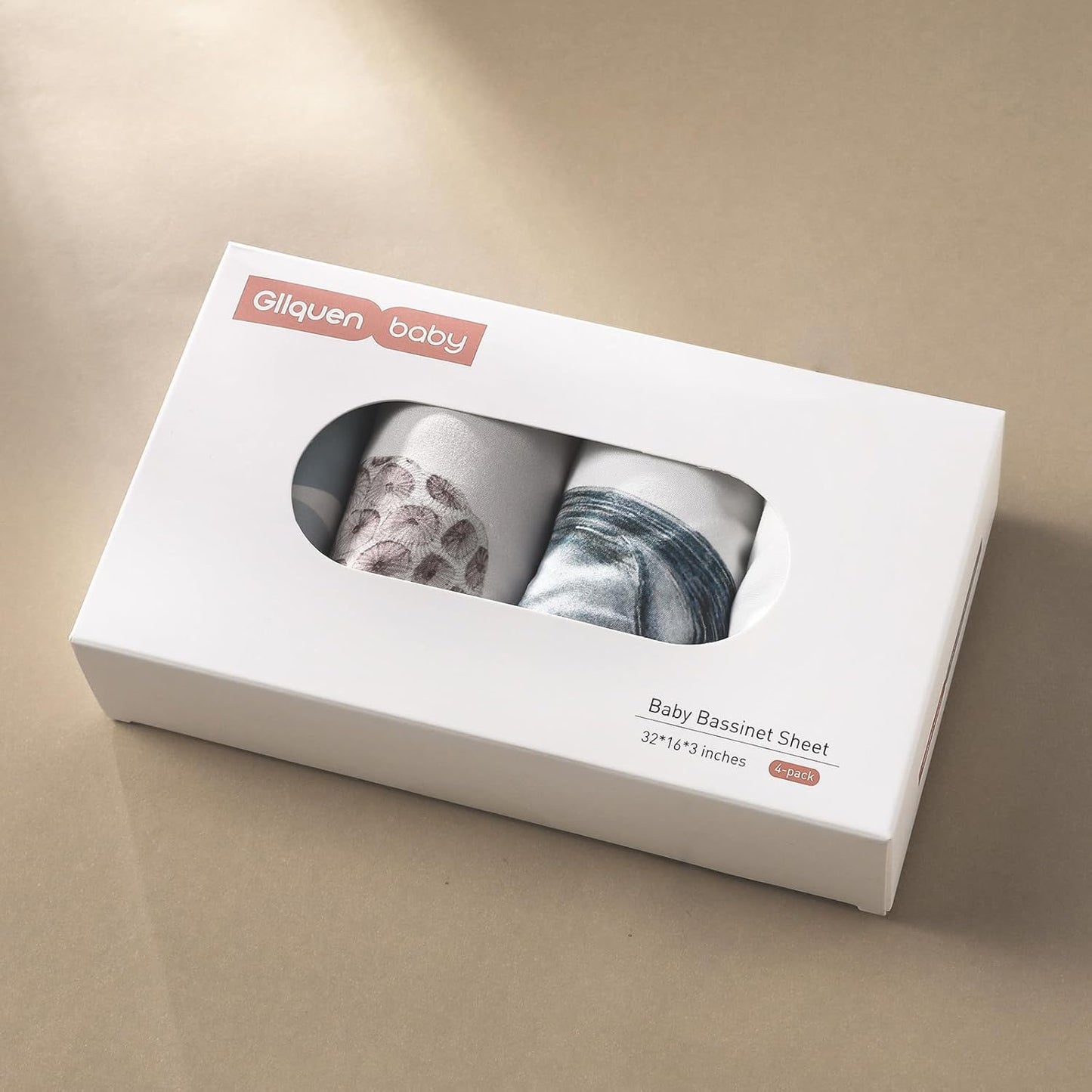 Gllquen Baby Bassinet Sheets 4 Pack, Breathable Cozy Fitted Mattress Sheet, Elastic Travel Crib Fashionable Pattern, Standard Cradle Safe Sheets for Baby Boys Girls 32"x16" (Marine)