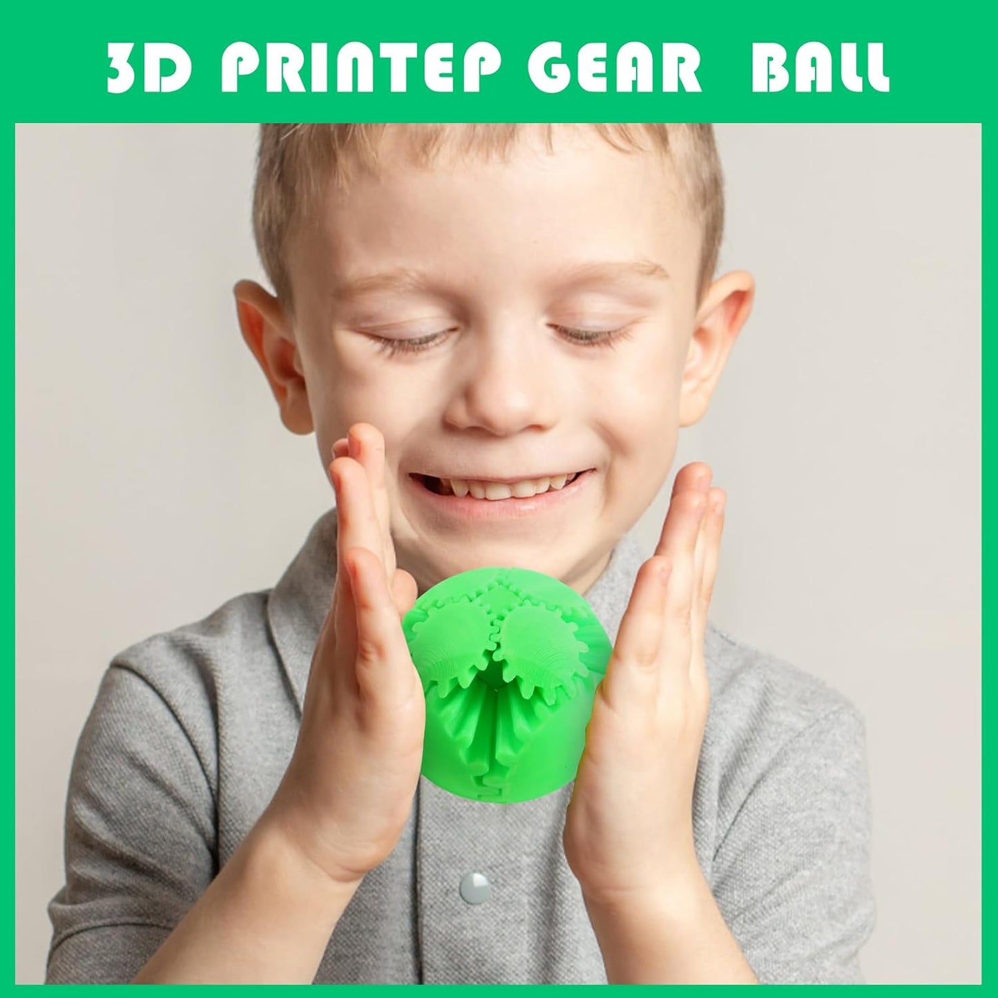 MerryXD Gear Ball Fidget Toy,GearSphere Desk 3D Printed Perfect for Stress and Anxiety Relaxing Fidget Toy Gear Fidget Sphere Activity Gear Ball for Adults Grow in The Dark Green