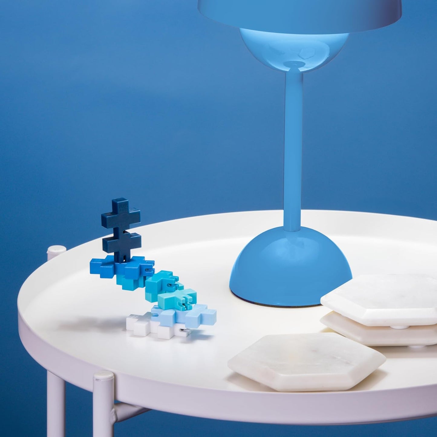 PLUS PLUS - HEXEL Waterfall - Fidget Sensory Puzzle Toy - Travel Friendly, Quiet Stress and Anxiety Relief for Kids/Adults