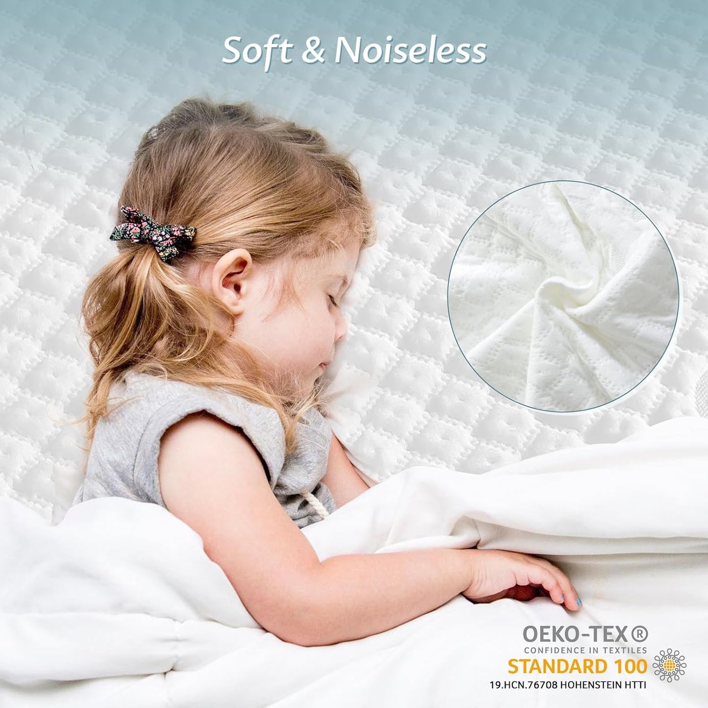 King Size Mattress Protector with Zipper - 100% Waterproof Zippered Mattress Cover - Soft & Cooling Noiseless Bed Mattress Covers - Top Removable Mattress Encasement 10-12" Deep