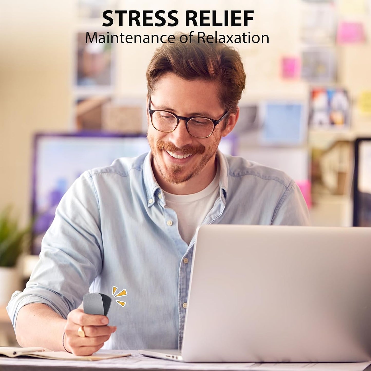 Fidget Slider Toys:Oval Haptic Magnetic Fingertip Slider Fidget Toy for Adults, Push Card Office Magnetic Sliding Fidget Toy Clicker Anxiety ADHD as Gifts - Silver