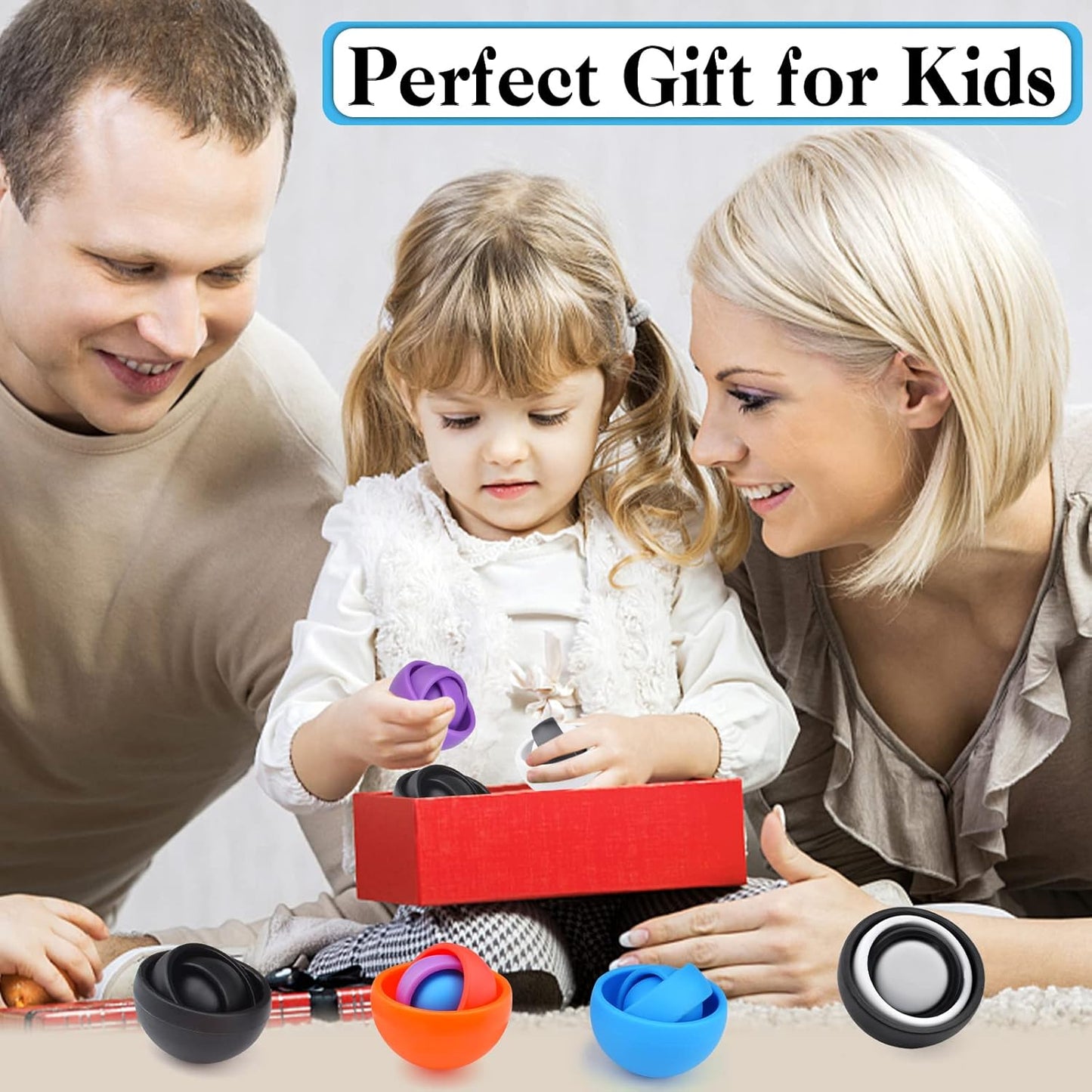 Fidget Toy Adults 2PC, Fidget Spinner Sensory Toys for Kids with Autism, Cool Gadgets Gifts for Boys Girls Teens Kids, Quiet Office Desk Toy ADHD Stress Relief Finger Toy