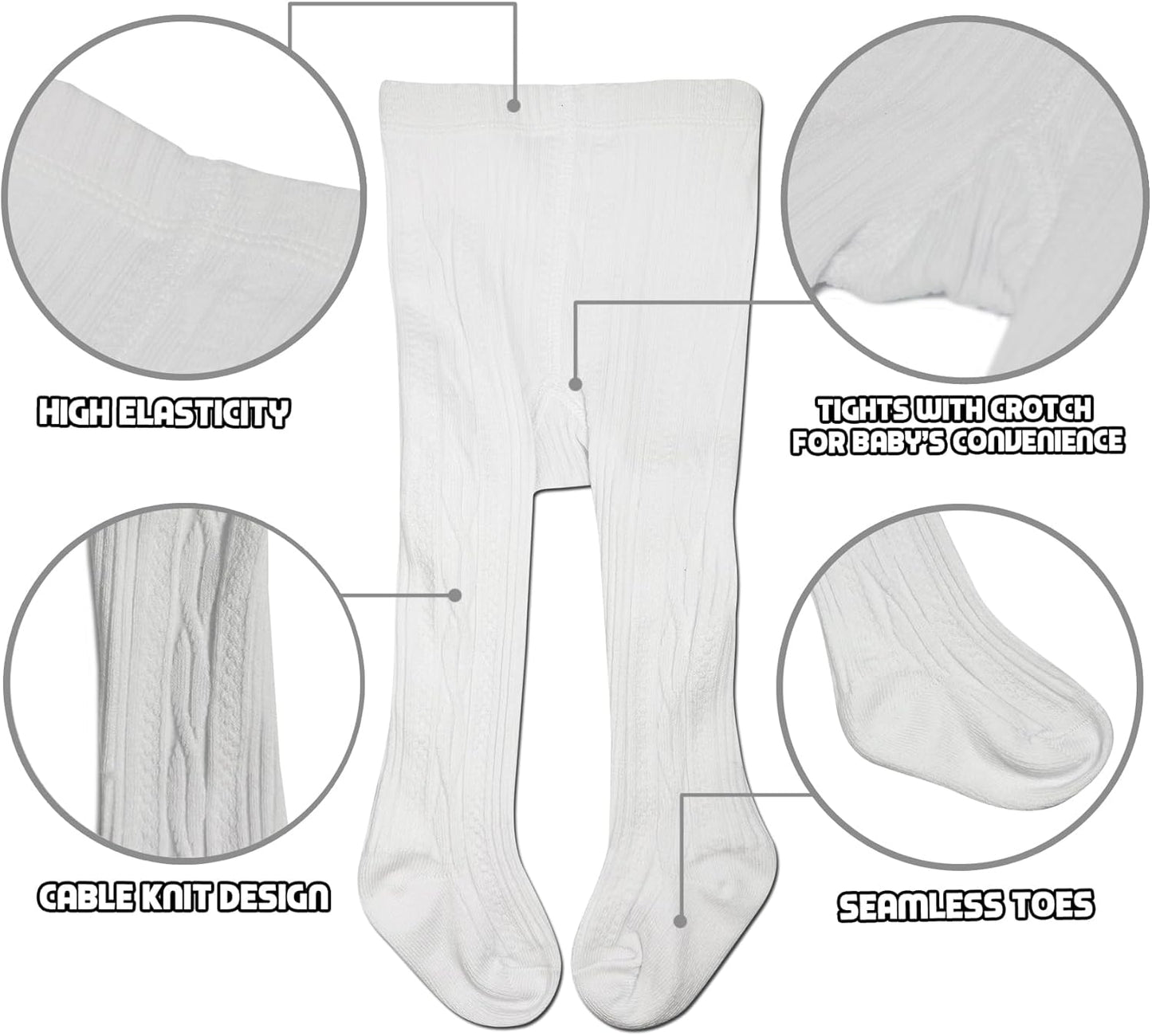 Baby Girls Tights Cable Knit Cotton Leggings Stockings for Newborn Infants Toddler