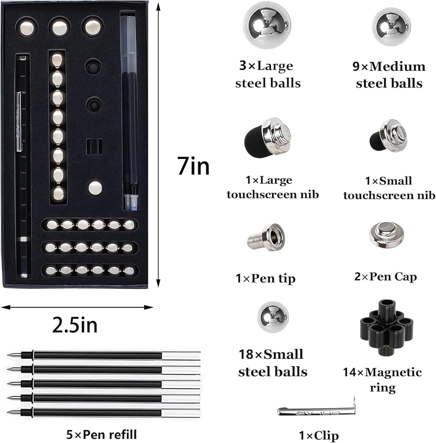 Fidget Pen,Magnetic Pen, Decompression Magnetic Toy Pen,Magnet Pen Fidget Toy Relieve Pressure Novel Toy Gift for Kids or Friends! (Big Orange)