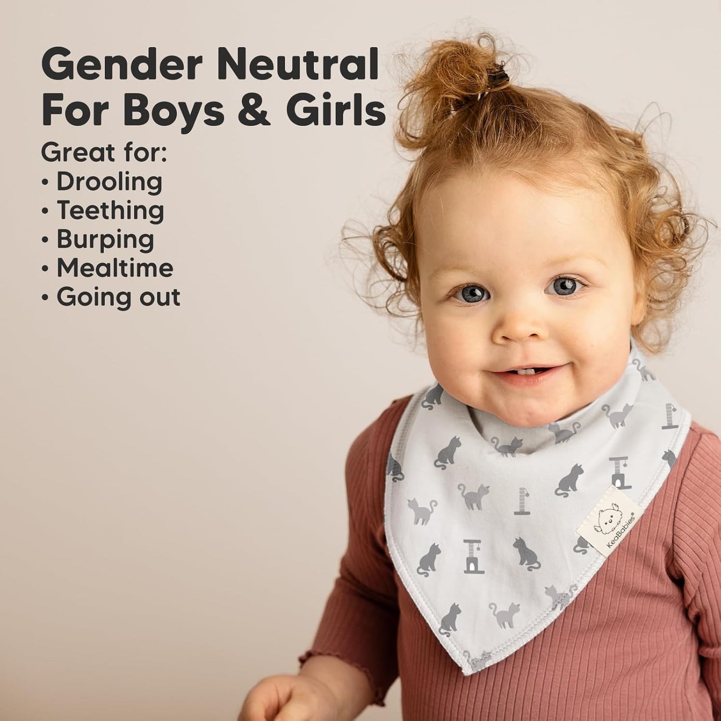 8-Pack Organic Baby Bandana Bibs for Boys, Girls - Super Absorbent Triangle Baby Bibs for Drooling and Teething Infant, Dog Bandanas, 100% Cotton Extra Soft, Newborn, Infant 0-36 Months (Pets & Paws)