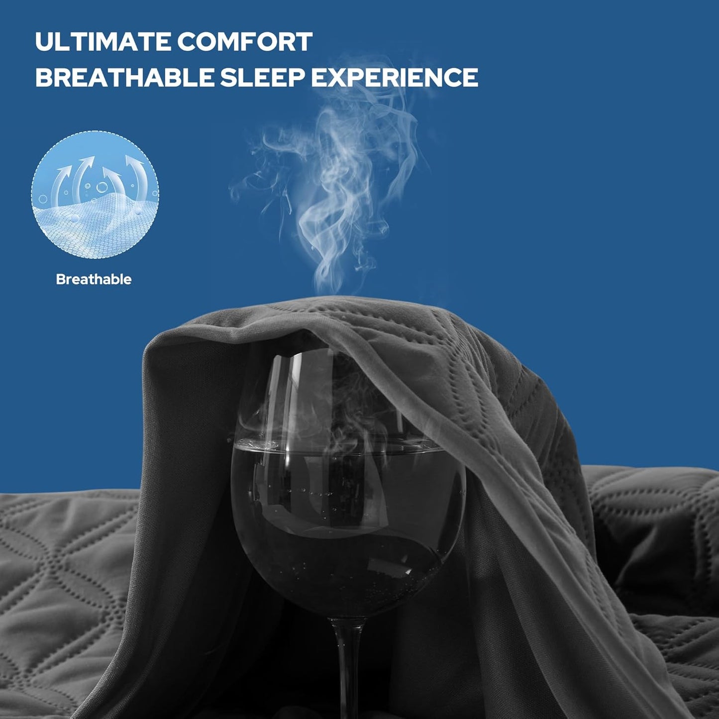 BEDLORE Waterproof Mattress Protector, Noiseless King Size Mattress Pad with Deep Pocket Fitted Up to 6-18 inches, Soft Breathable Dirt-Proof Bed Mattress Cover Washable for Bedroom, Hotel (Gray)