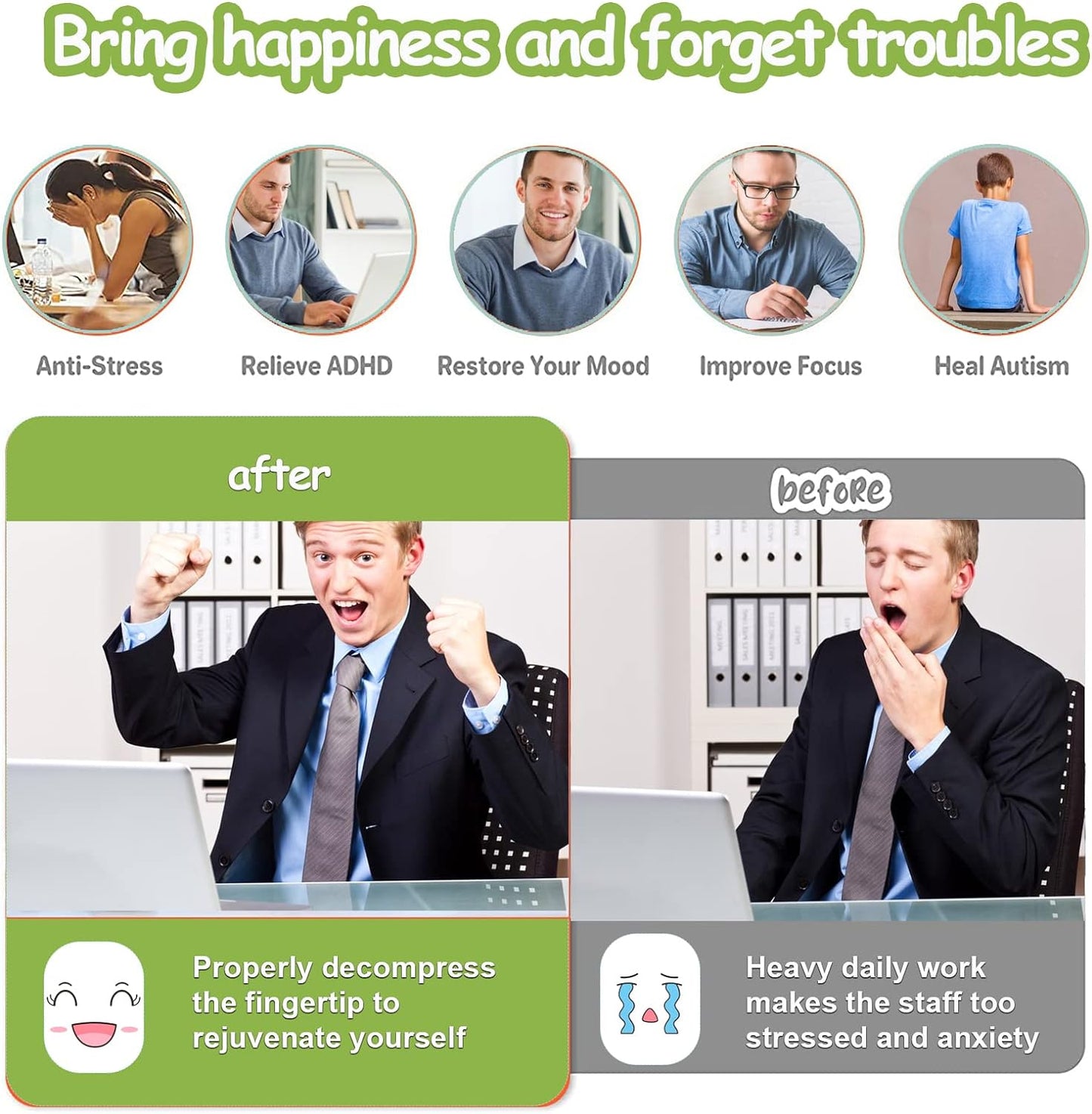 1000 PCS Colourful Ferrite Crags Desk Toys for Office, Like Putty, Satisfying Fidget Toys for Adults (1000 PCS)