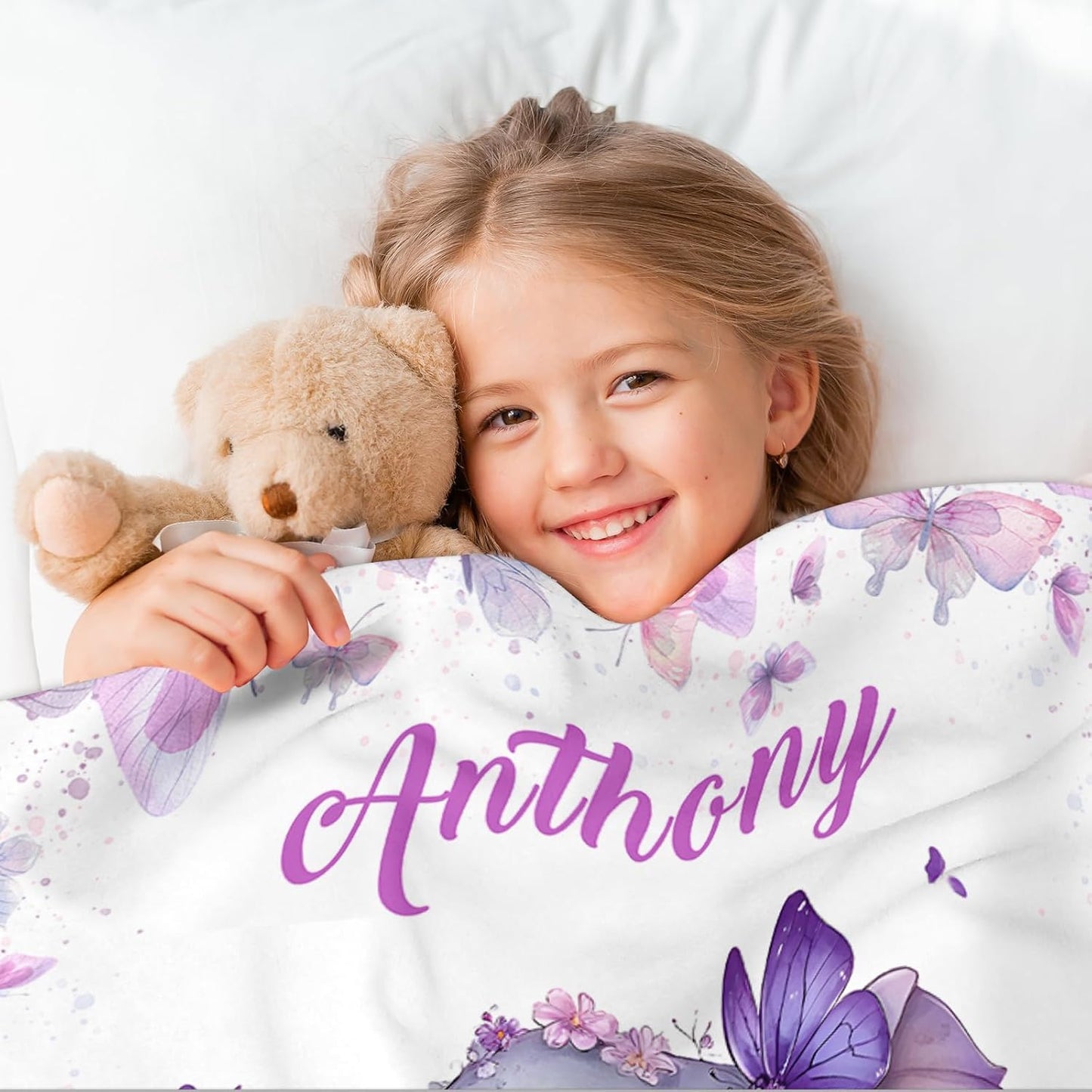 Ship Next Day, Personalized Baby Blankets - Printed in USA, Custom Name Blanket, Baby Blanket with Name, Ultra-Soft Cozy Fleece Blankets, Gifts for Baby Newborn Toddlers Boys & Girls Kids