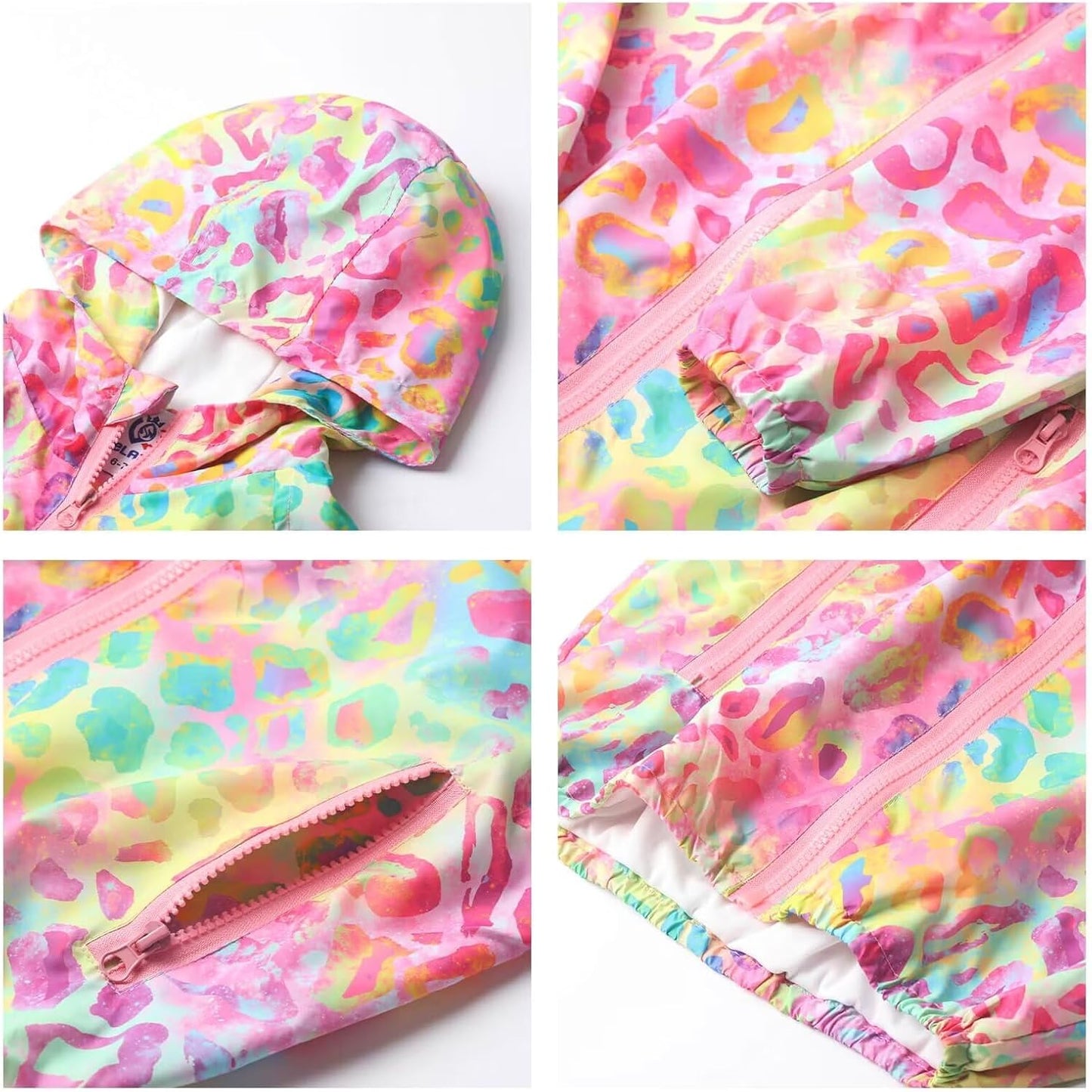 WELAKEN Lightweight Jacket for Girls Kids & Toddler II Girls' Print Water-Resistant Jacket