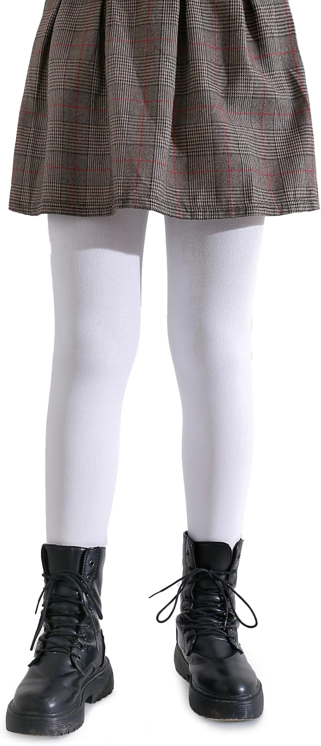 Pareberry Girl's Winter Fleece Lined Thick Microfiber Soft Tights for Kids Age 3-14