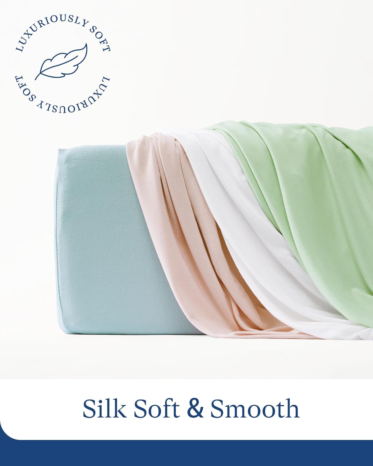 Supersoft Pack N Play Sheets, Premium Bamboo Viscose Mini Crib Sheets, 5'' Deep Pocket 2-Pack