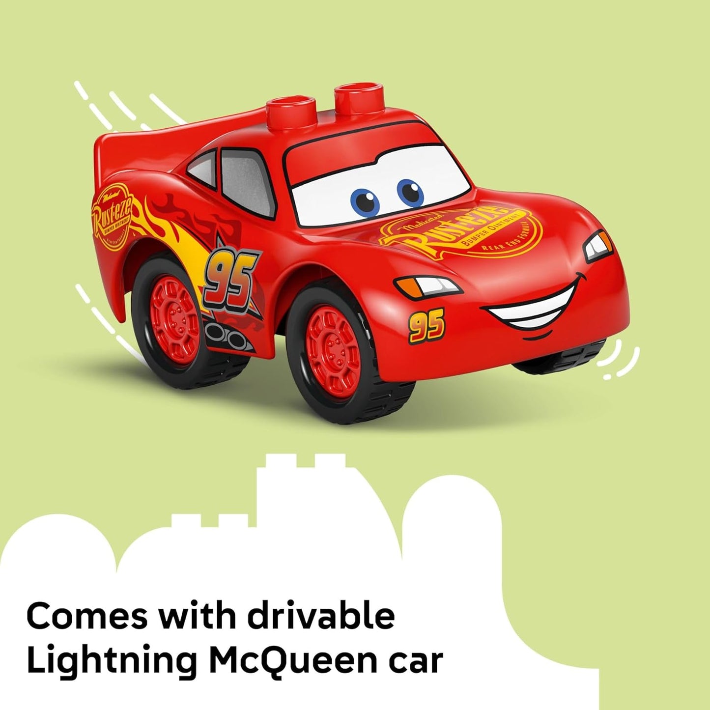 LEGO DUPLO Disney and Pixar Cars McQueen’s Visit to Doc’s Garage - Lightning McQueen Cars Toy for Preschool Boys and Girls 2+ - Pretend Play and Sensory Toddler Toy - Gift Idea for Birthdays - 10456