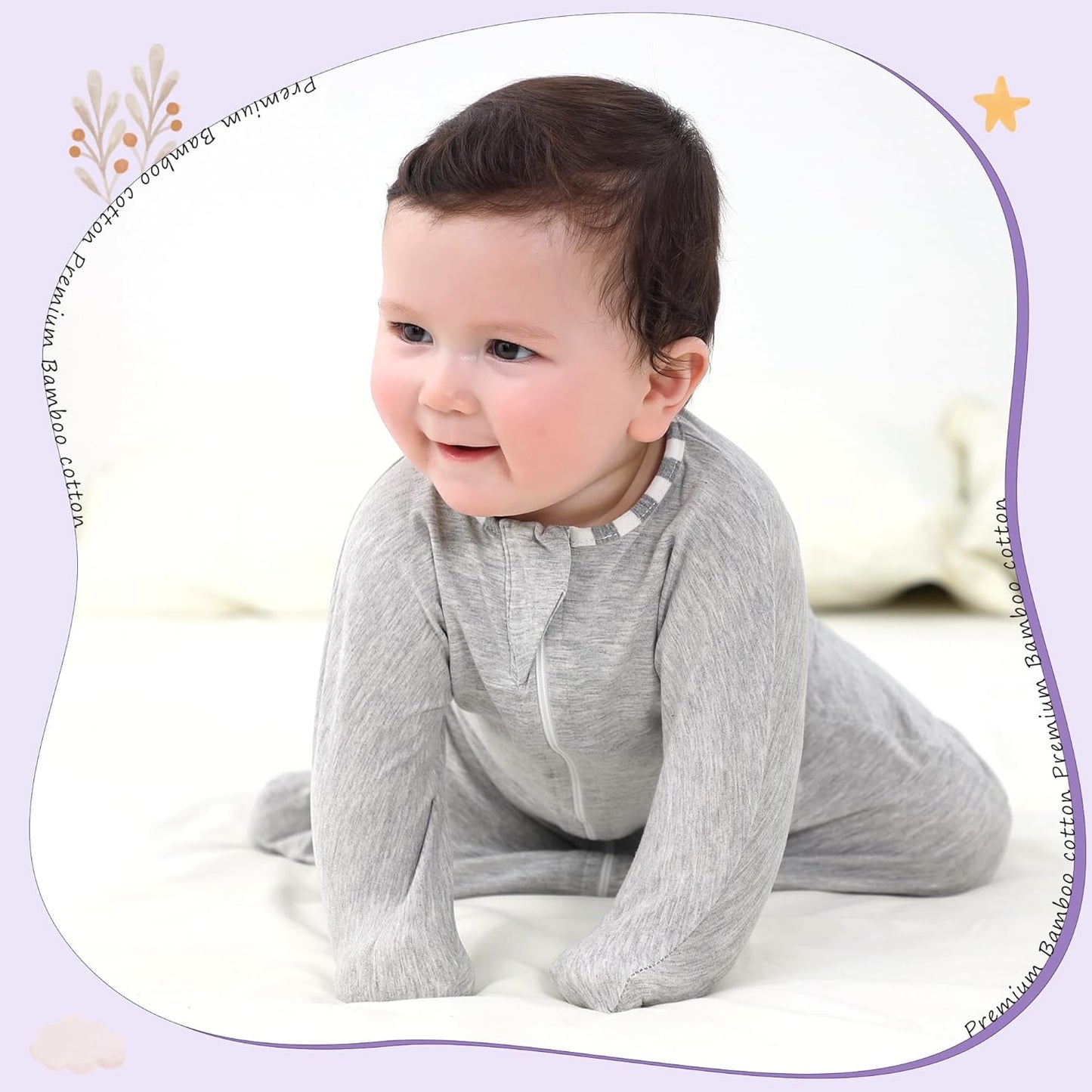 PuppyPaws Baby Sleep Sack, Transition Swaddle, Sleep Sack 3-6 Months, Wearable Blanket Baby with 2-Way Zipper, Swaddles for Newborns Summer, 95% Rayon derived from Bamboo, 5% Spandex