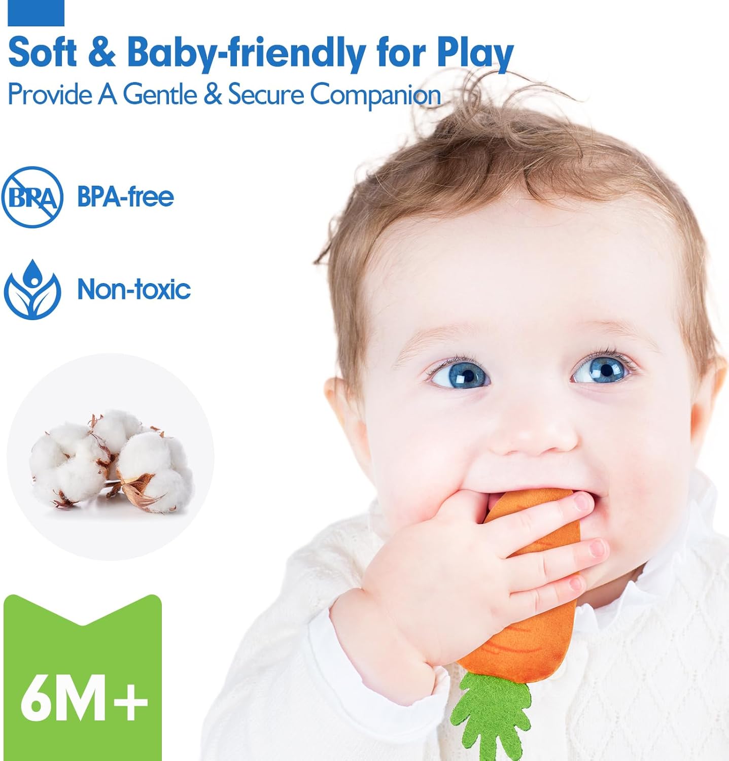 hahaland Baby Seek and Find Sensory Farm Animals Plush - 13 PCS Whats Inside Box with Rattle, Crinkle, Squeaker, Mirror, Texture, 9 Month Old Baby Toys 6-12-18 Months, Montessori Toys for 1 Year Old