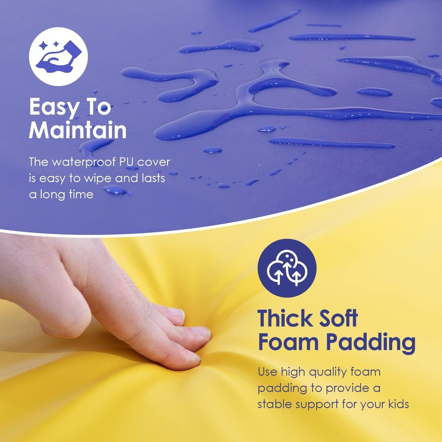 PayLessHere Climbing Toys for Toddlers 5 Piece Corner Foam Climbing Blocks Set with Soft Foam and Strong Structure for Babies 1-3 Crawling and Sliding Activity Play Indoor (CM, 5 Piece)