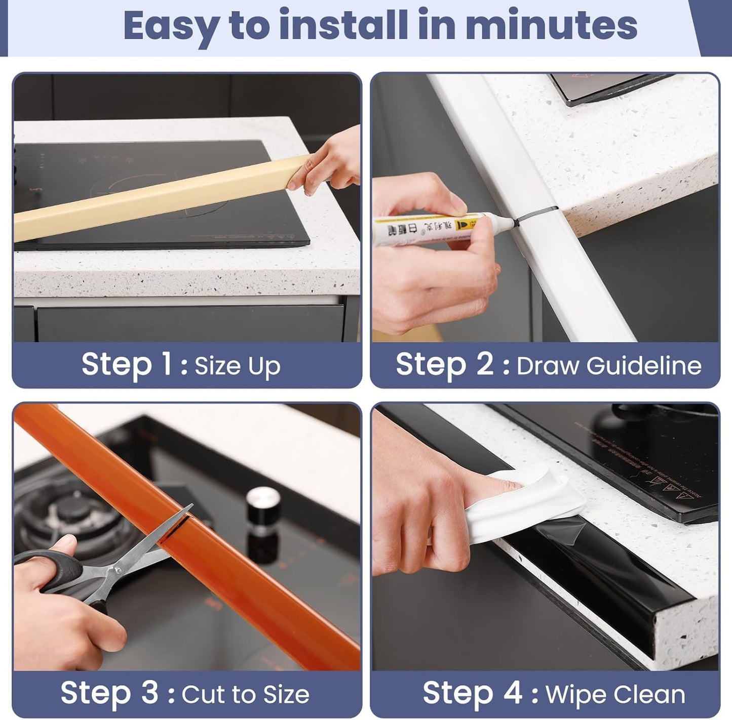 2PCS Wall Corner Protectors Guards - Self Adhesive Corner Protector & Corner Guards for Walls Edge Protection, Easy to Apply - No Tools Needed(Beige, 35.4"x1.18")