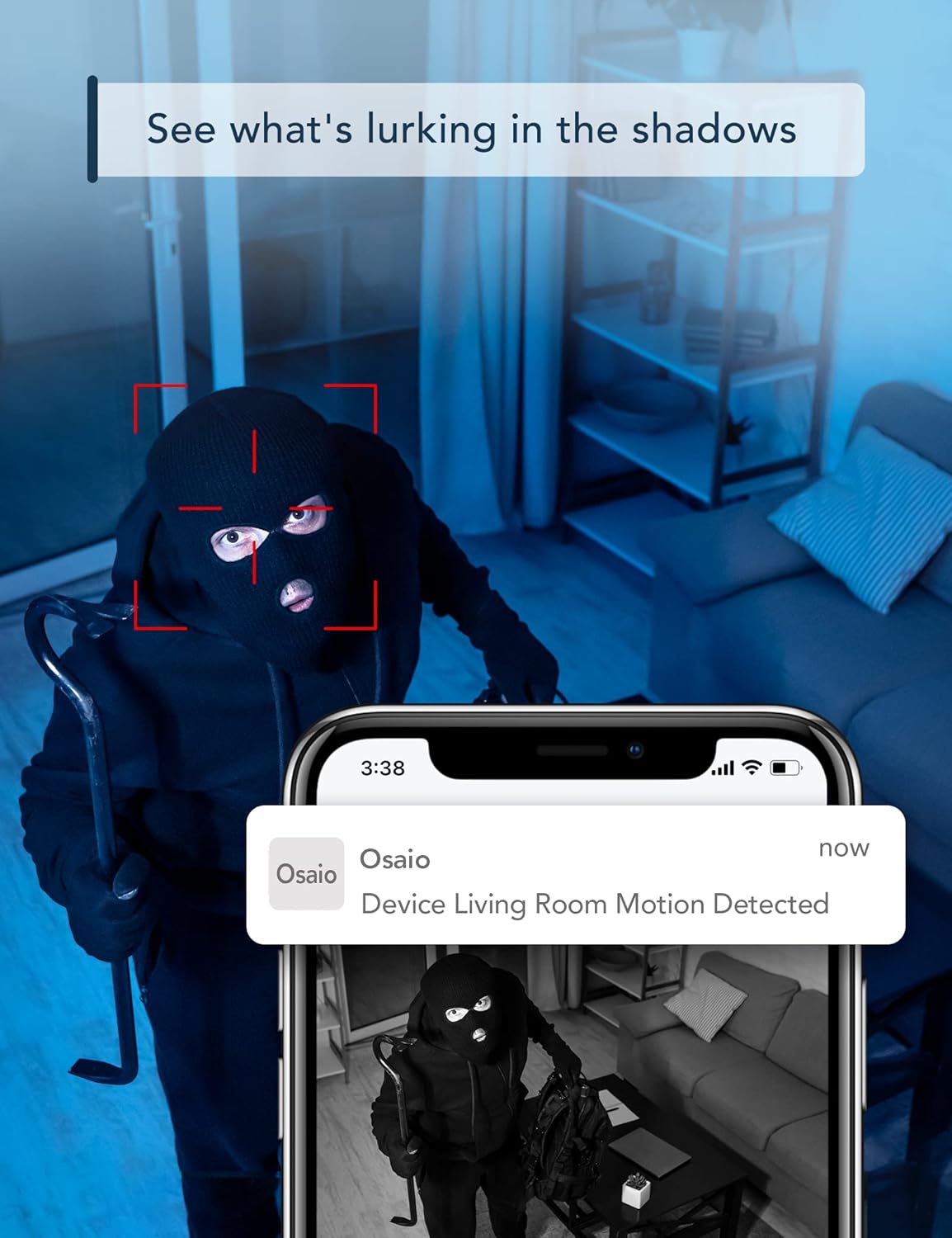 GNCC Indoor Security Camera, 2 Packs 1080PCameras for Home Security Wi-Fi Cameras, Motion/Sound Detection, Night Vision, 2-Way Audio, Real-Time Alert, Cloud & SD Card Storage, 2.4G WiFi Only