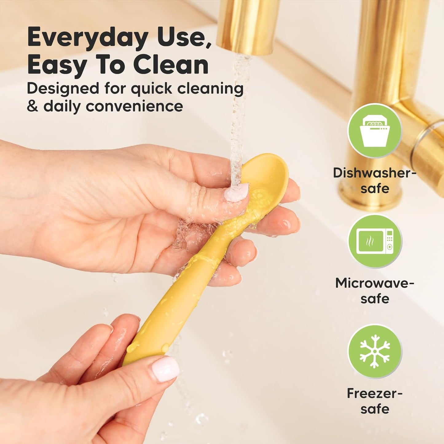 KeaBabies Silicone Baby Spoons, Self Feeding 6-12 months - 3-Pack Baby Weaning Eating Utensils, Toddler First Food Training Spoon, Infant, Kids Feeding Supplies Essential Set,Dishwasher-safe (Valiant)