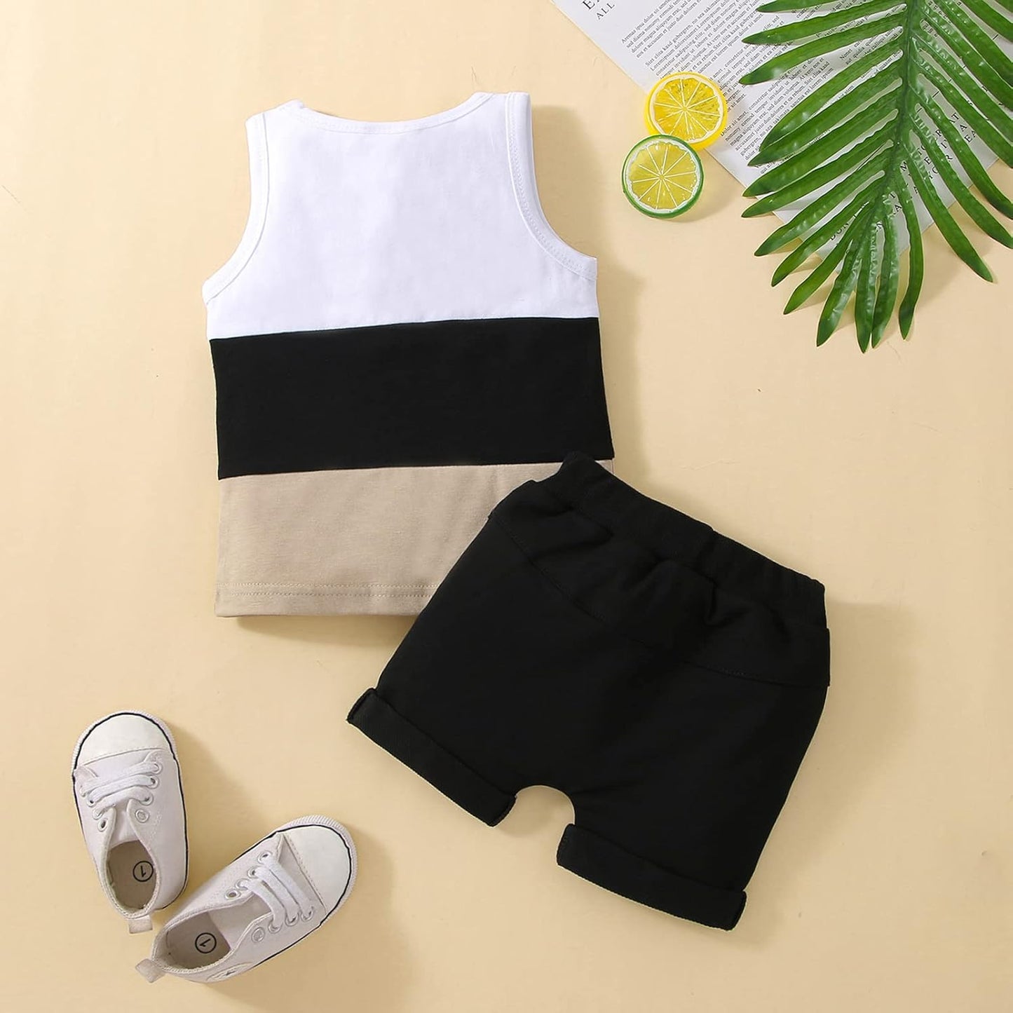 Kupretty Baby Boy Summer Clothes Sleeveless Tank Tops Vest T-Shirt + Casual Shorts Toddler Outfits Set